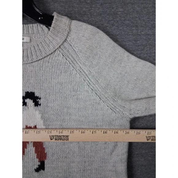 Madewell Womens Sweater Medium Gray El Rancho Merino Wool Boxy Casual Crew - Picture 4 of 8